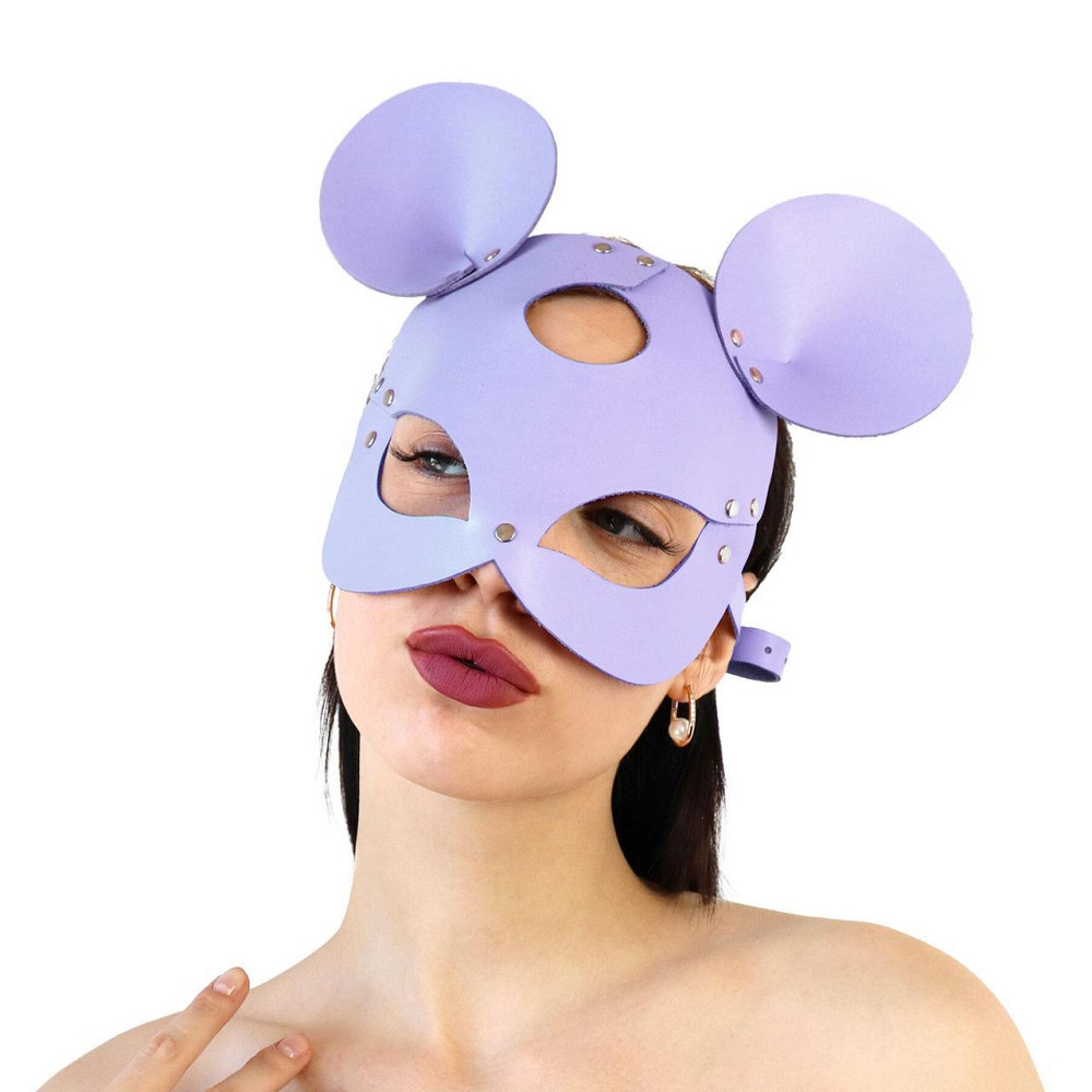Шкіряна маска мишки Art of Sex - Mouse Mask, колір Лавандовий Sex Aura Київ - фото 1