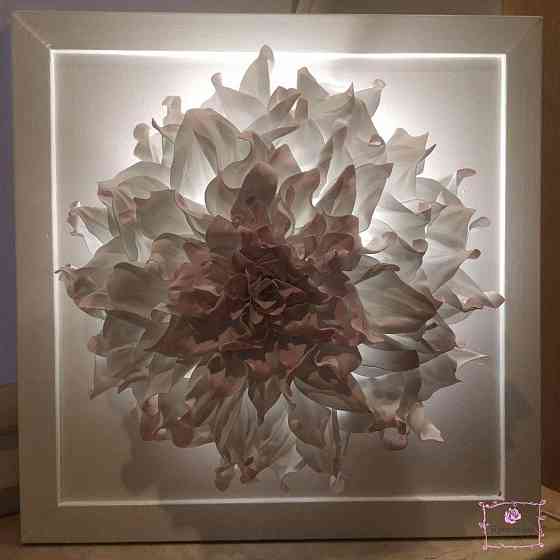 Світильник-нічник 3D картина "Жоржина Ніжність" Дніпро