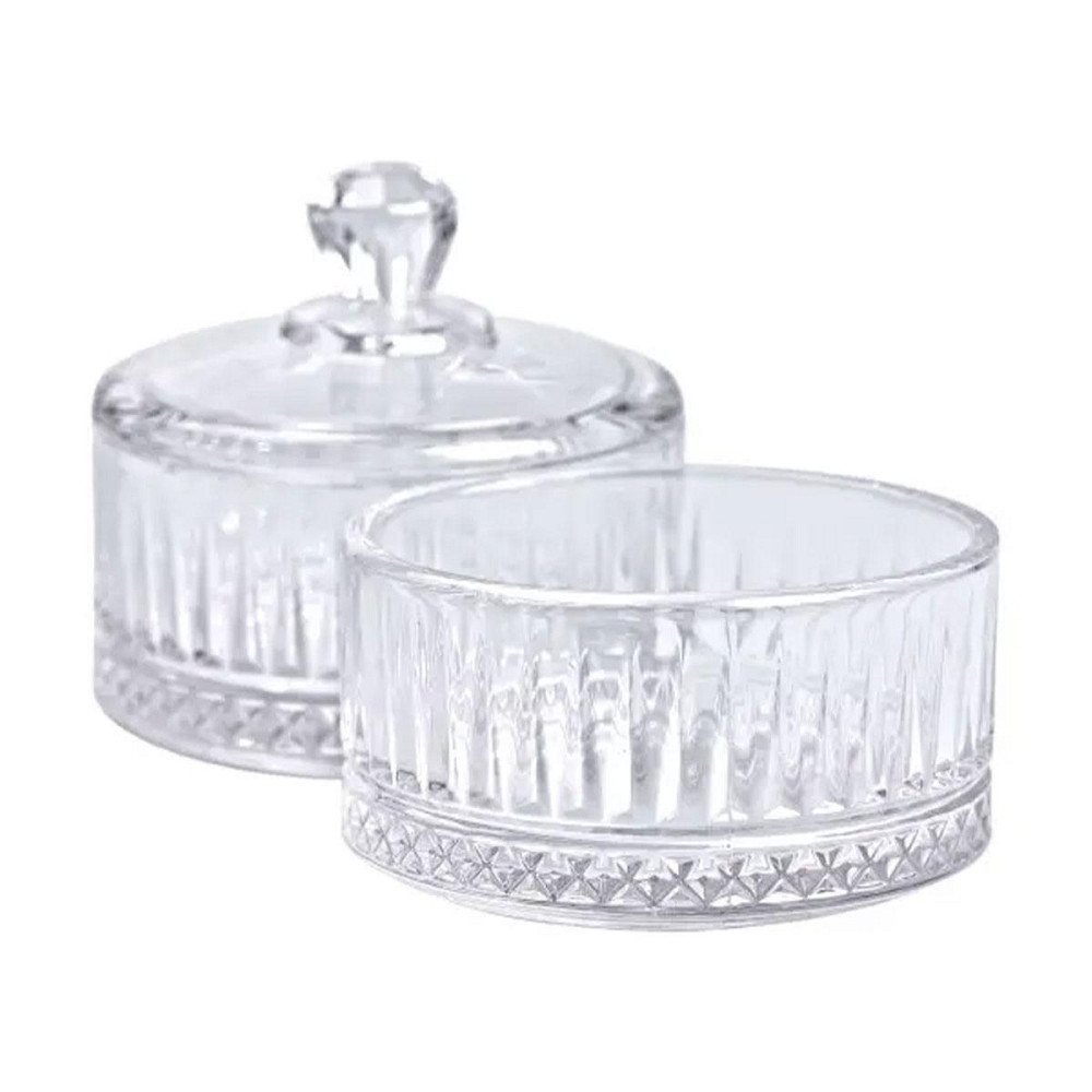 Цукерниця скляна дворівнева Ø 10 см кругла HP-YH-71 Київ - фото 4