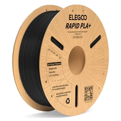 Пластик для 3D-принтера ELEGOO Rapid PLA Plus 1кг, 1.75мм, black (50.203.0114) Винница - изображение 1