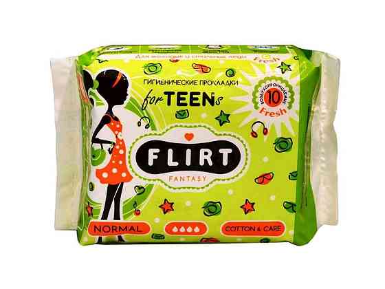 Прокладки гігієнічні teen fresh-cottoncare 4 крап.10шт. ТМ Fantasy Flirt Київ