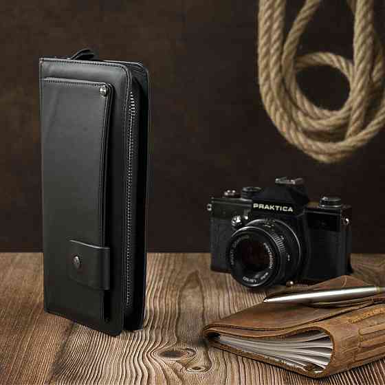 Клатч мужской с ремнем Vintage 14664 Черный Киев