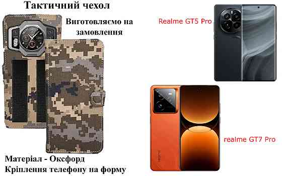 Тактический чехол для OPPO Reno12 F 4G, Reno12 F 5G, Reno12 FS 5G, крепится к снаряжению на липучке Киев