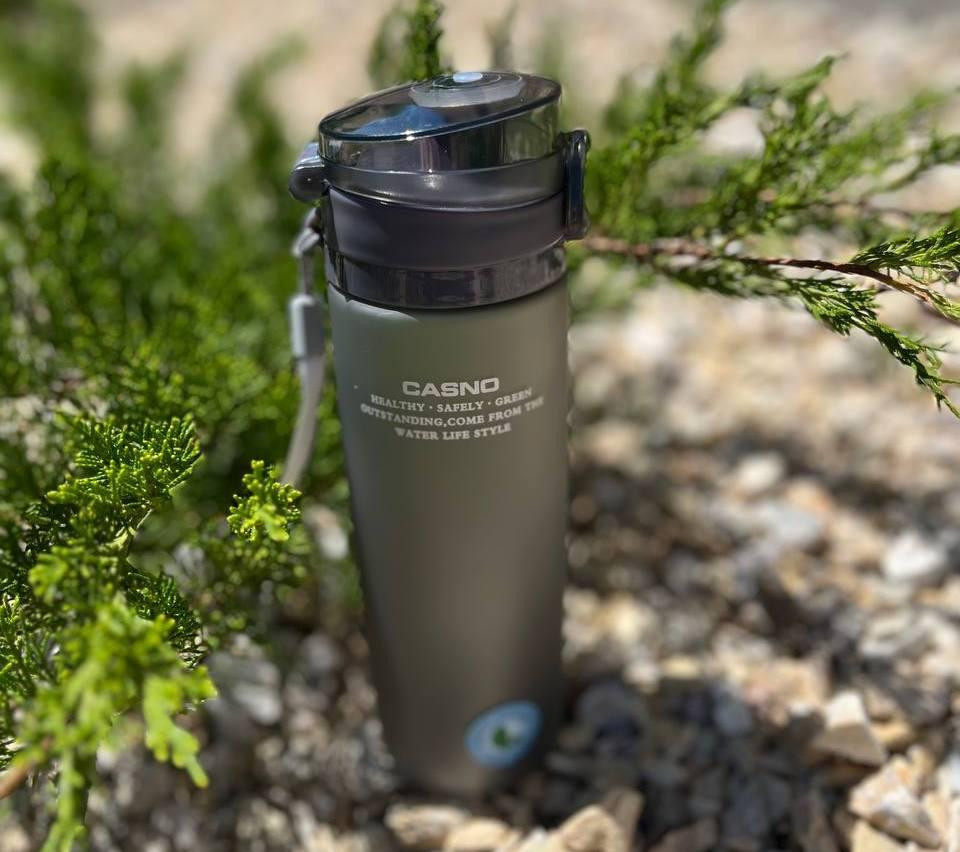 Пляшка для води CASNO 650 мл KXN-1157 Сіра Каменское - изображение 5