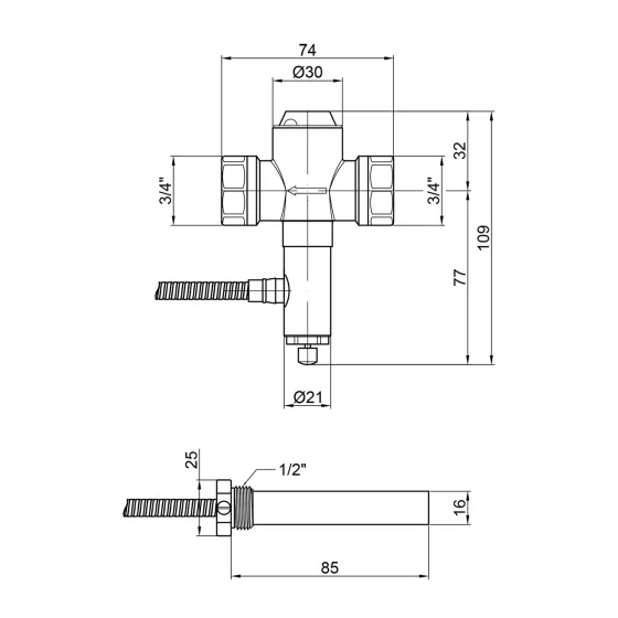 Клапан теплового скидання Icma 3/4" No608 Київ
