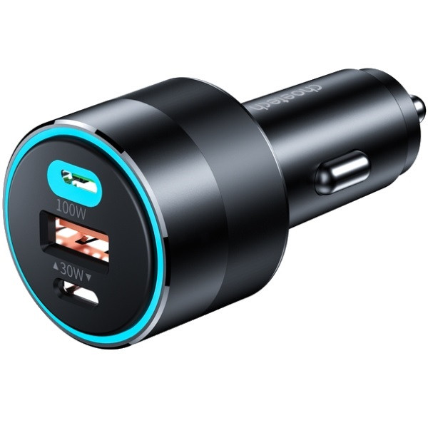 Автозарядка 3xUSB 124W (2xUSB-C+USB-A) PD3.0 100W чорна Choetech Винница - изображение 1