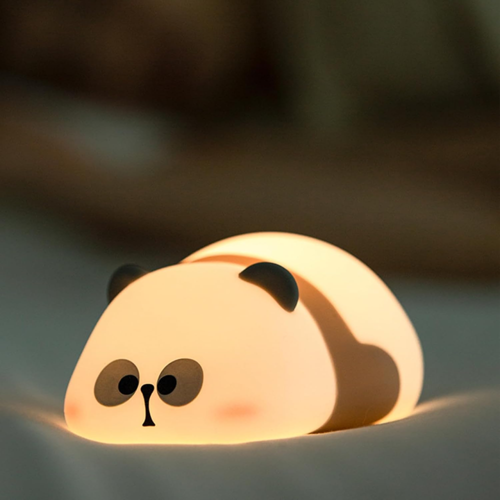 Силіконовий дитячий нічник Suphyee «Мила Панда» LED USB акумуляторний сенсорний світильник для сну з таймером Київ - фото 2