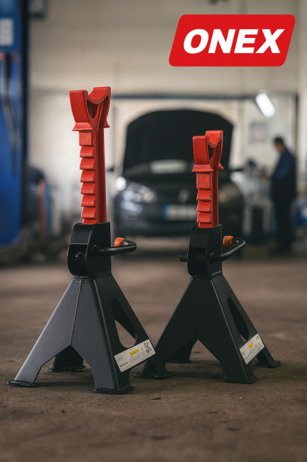 Комплект підставок ONEX для легкових і вантажних авто 3000 кг автопідставки для підіймання автомобіля сталеві, регульовані Львів - фото 1