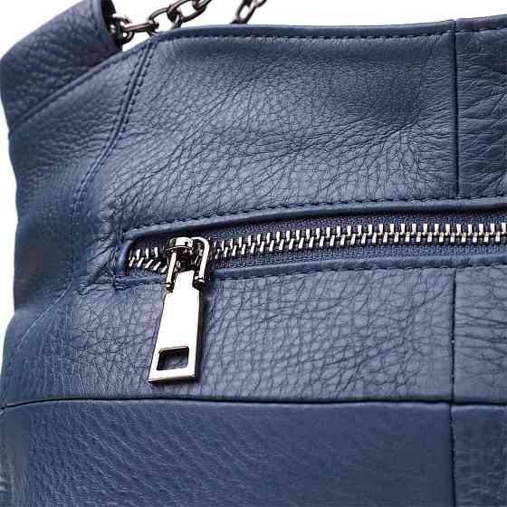 Женская сумка на каждый день из натуральной кожи Vintage 22988 Синий Киев