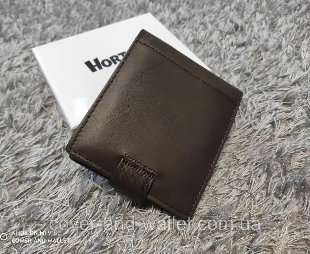 Классический мужской кожаный кошелёк коричневого цвета Horton Киев - изображение 7