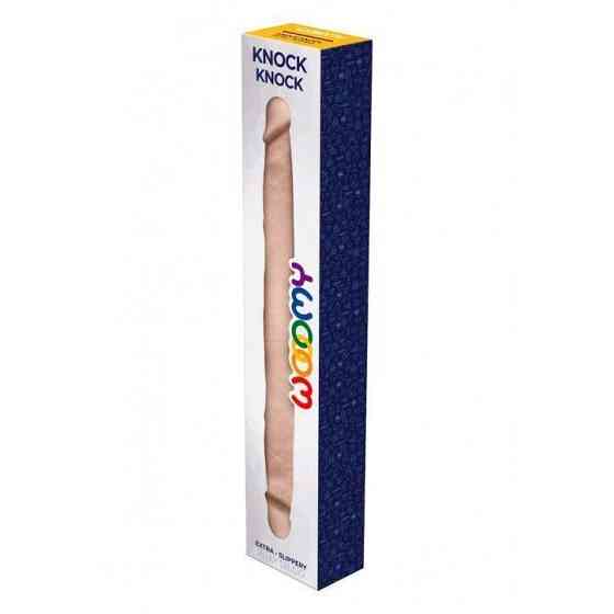 Двусторонний фалоимитатор Wooomy Knock-Knock, длина 40 см, диаметр 4 см Sex Aura Киев