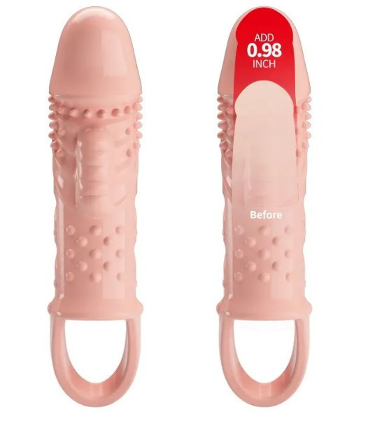Удлиняющая насадка с вибростимуляцией ( на 2,5 см ) PRETTY LOVE - PENIS SLEEVE Cecelia Sex Aura Киев - изображение 4