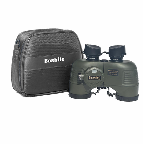 Бінокль Boshile 7х50 коло з далекомірною сіткою та компасом (Зелений) Київ - фото 6
