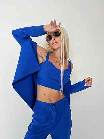 Костюм-трійка з топом "Vanity" оптом I Розпродаж моделі Електрик, 46 Київ