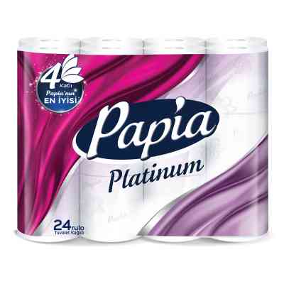 Туалетний папір Papia Platinum 4 шари 24 рулони (8690536026371) Вінниця