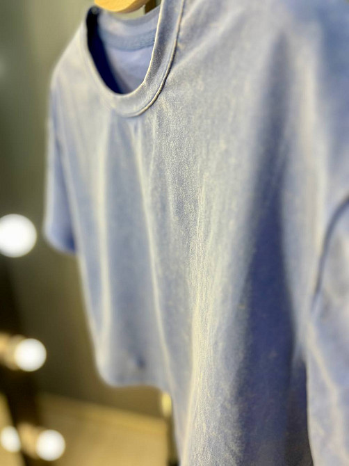 Футболка женская A-N 2308 вареная тай-дай короткая широкая кроп-топ one size сиреневая, сиреневый, one size Киев - изображение 7