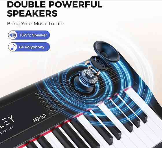 Цифрове піаніно Fesley FEP160 (стійка, педаль, пюпітр, навушники) Харків