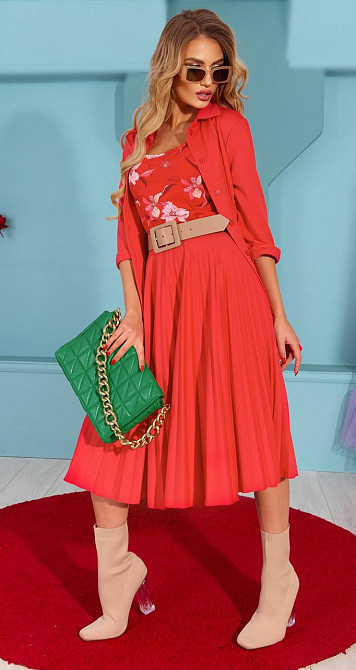 Костюм зі спідницею плісе великого розміру (42) Київ - фото 10