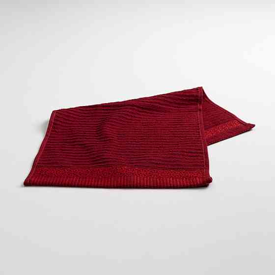 Махровий кухонний рушник з бордюром 30х50 см 400г/м2 GM Textile (Бордовий) Суми