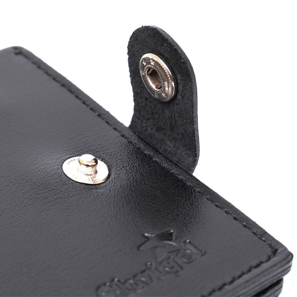 Практичне чоловіче портмоне Shvigel 16502 Чорний Київ - фото 5