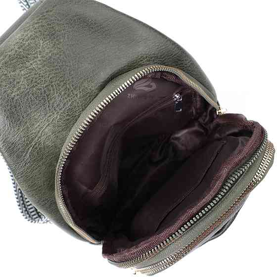 Удобная женская сумка с одной лямкой через плечо из экокожи Зеленый (Vintage) Киев