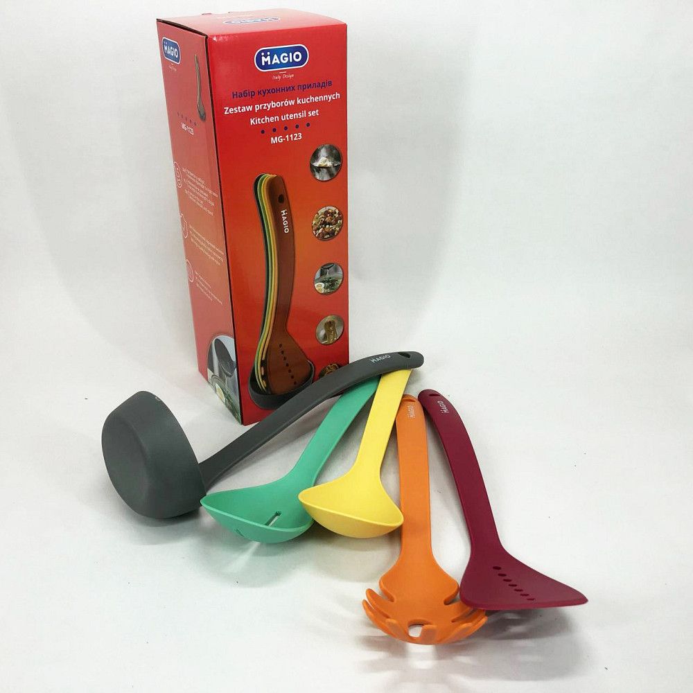 Силіконові кухонні прилади для готування, Набір кухарського, Набір кухонного начиння на підставці CG-15 Львів - фото 9