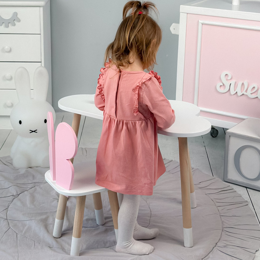 Мебель для детей столик и удобный стульчик для обучения и отдыха стол тучка и стул бабочка розовый Киев - изображение 7