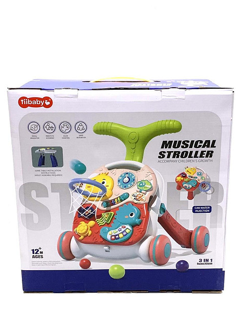 Каталка-ходунки Tiibaby ігровий центр 3 в 1 Перші кроки Червоний (66548-66549) Чернигов - изображение 5