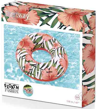 Коло надувная для плавания Bestway 36237 розовая, 119 см Киев