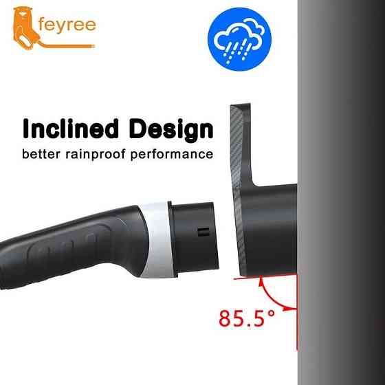Держатель для зарядного устройства EV Type 2 для зарядки электромобиля FeyRee (Черный) Николаев