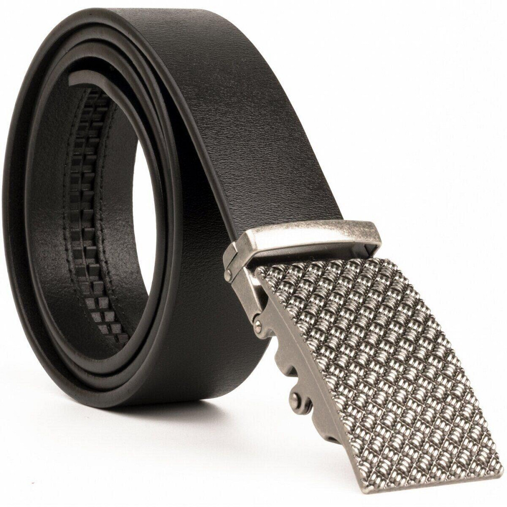 Оригинальный мужской ремень с автоматической пряжкой Vintage 20212 Черный Киев - изображение 5