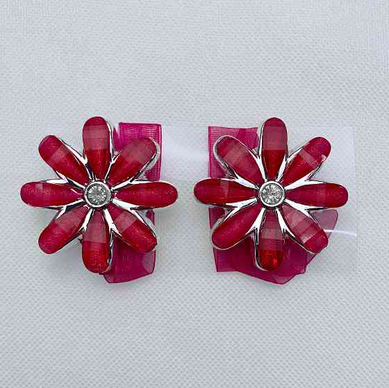 Магніти для штор та гардин "Квітка" набір 2 шт Червоний (81-255) Київ