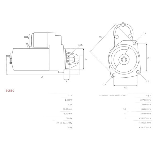 Стартер автомобіль Сітроен Berlingo, автомобіль Фіат Scudo, Пежо Partner 1.9, 2.0D (1996-) (1.4кВт) Мукачево - фото 5
