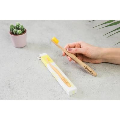 Зубная щетка Nordics Бамбуковая Желтая щетина (3800500324036) Винница - изображение 2