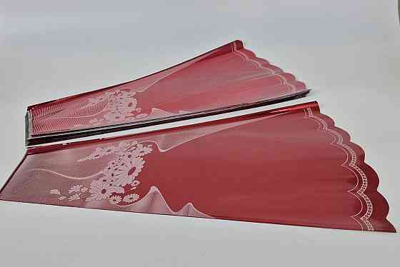 Конусная упаковка под цветы h60/13низ/37верх металл красный (100 шт)  узор133 (5) (100 шт) Харьков