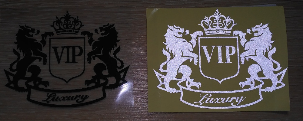 Наклейка на авто Vip Біла світловідбиваюча Київ - фото 5