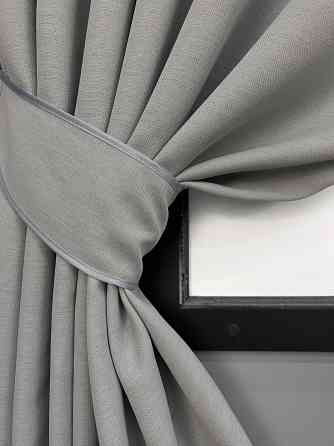 Комплект коротких штор VR-Textil Блекаут двухсторонний Scandi № 1900ш Серый 130х170 см 2 шт (35-0445) Киев