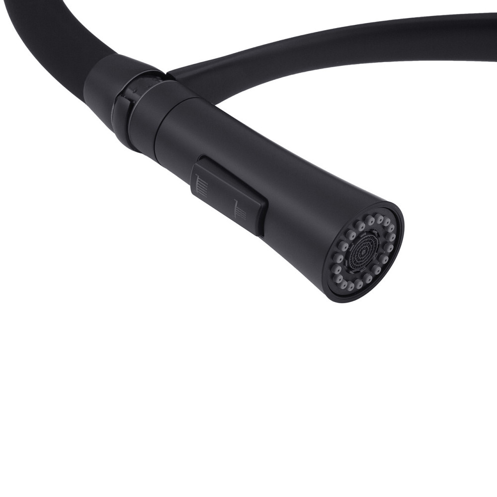 Смеситель для кухни с гибким изливом Kroner KRP Ersel - SCH03393BLK черный Киев - изображение 8