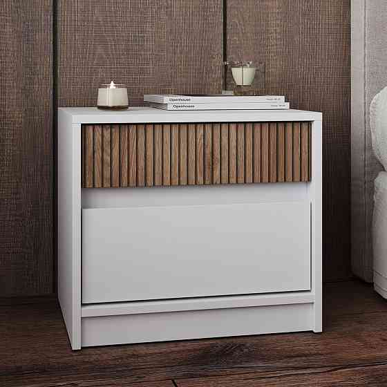 Тумба приліжкова Еверест Стайл-500 50,2х39х44,2 см Німфея Альба (білий)/Канелла (DTM-073575) Львів