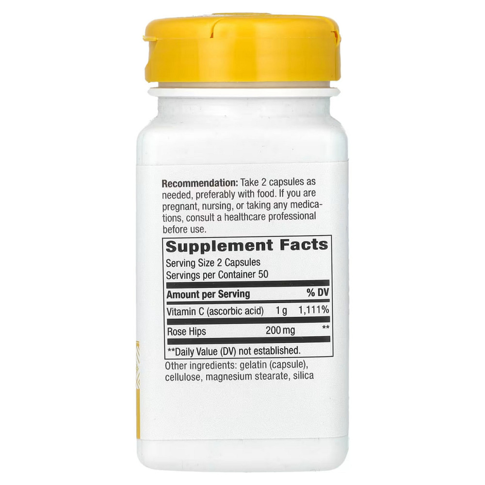 Витамин С аскорбиновая кислота Nature's Way Vitamin C With Rose Hips 100 капс Киев - изображение 2