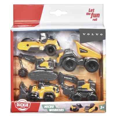 Спецтехника Dickie Toys Вольво. Микроработники, 5 машин (3722008) Винница