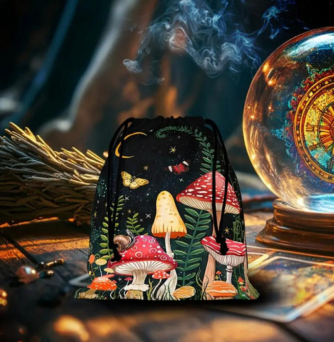 Черный бархатный мешочек для Таро 