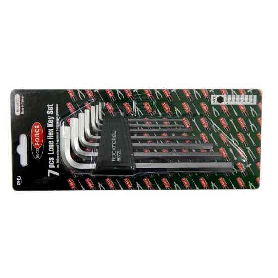 Набір ключів Г-подібних довгих 6-граних, 7пр. (2.5, 3-6, 8, 10мм) в пластиковому тримачі ROCKFORCE RF-5072L Одеса