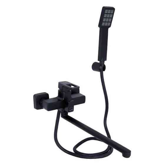 Смеситель для ванны Lidz Wawel 005 c душевым гарнитуром (k35) LDWAW005BLA45394 Black черный Киев