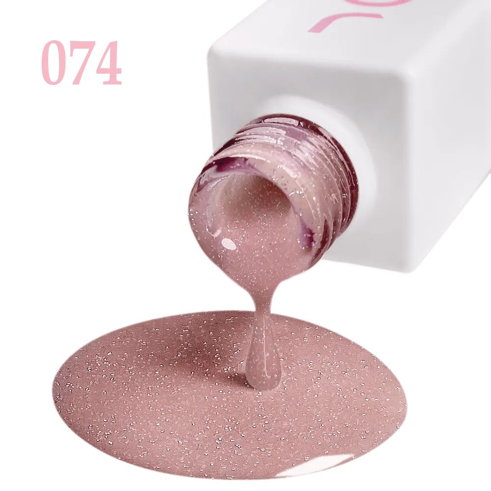Гель-лак для ногтей светоотражающий бежевый 074 with shimmer JOIA vegan 6 мл Киев - изображение 8