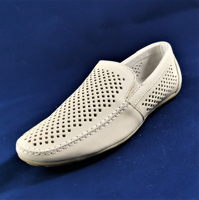 Літні мокасини Хлопчик Кросівки Підліток Сіточка Бежеві Шкіряні Туфлі (розміри: 31,32,33,34) - 8-1 Дніпро - фото 9