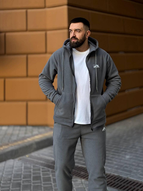 Мужской костюм из флис- полара XL-XXL, графіт Одеса - фото 3