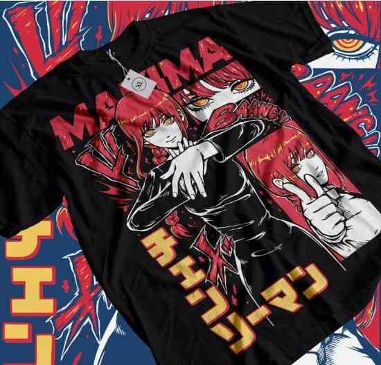 Футболка для хлопчика з аніме принтом Людина-бензопила оверсайз (зріст від 165 до 180) Чорний AnimeJ1087m Дніпро