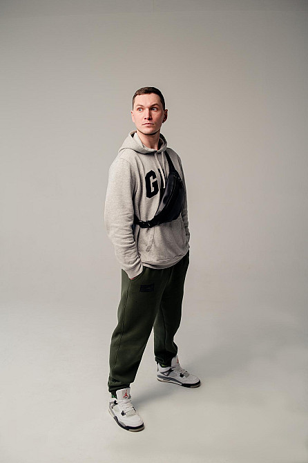 Чоловіча сумка-бананка чорна, сумка на пояс SL011 (Чорна) Суми - фото 4