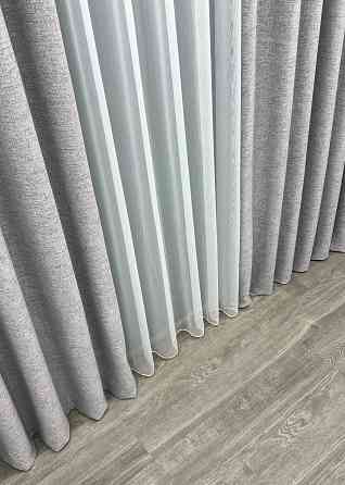 Шторна тканина "TWEED_V" однотонна колір світло-сірий 1913ш Київ